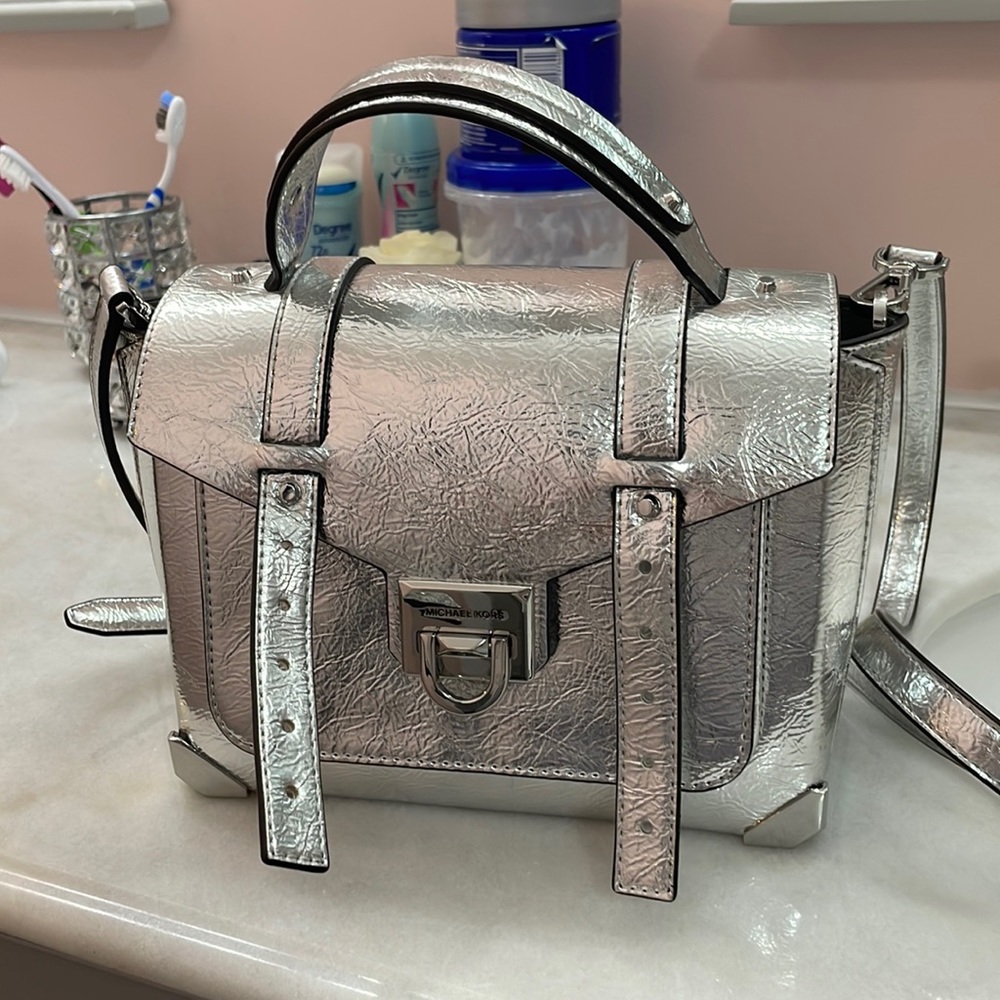 Michael Kors silver box bag